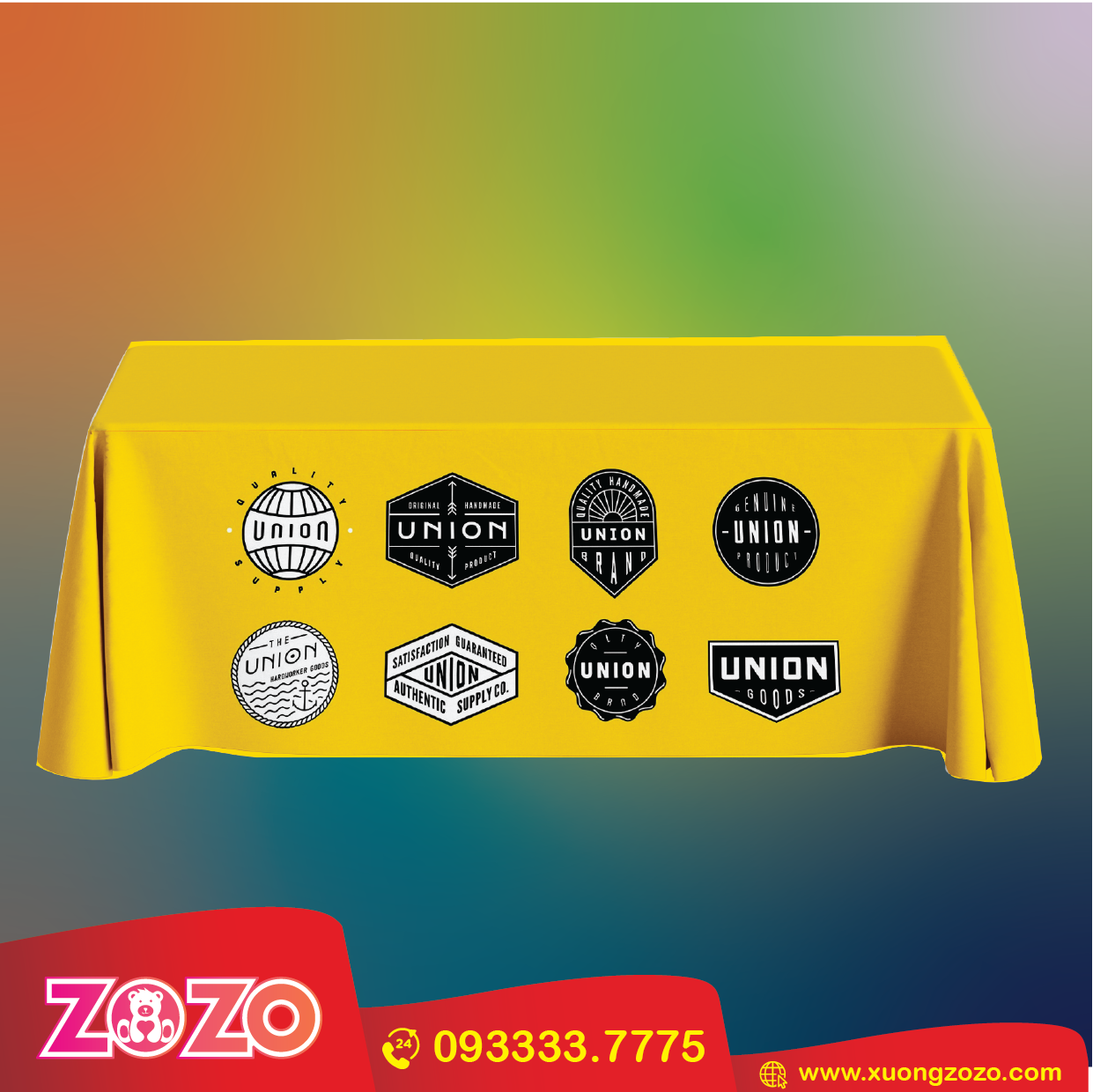 Khăn trải bàn in logo