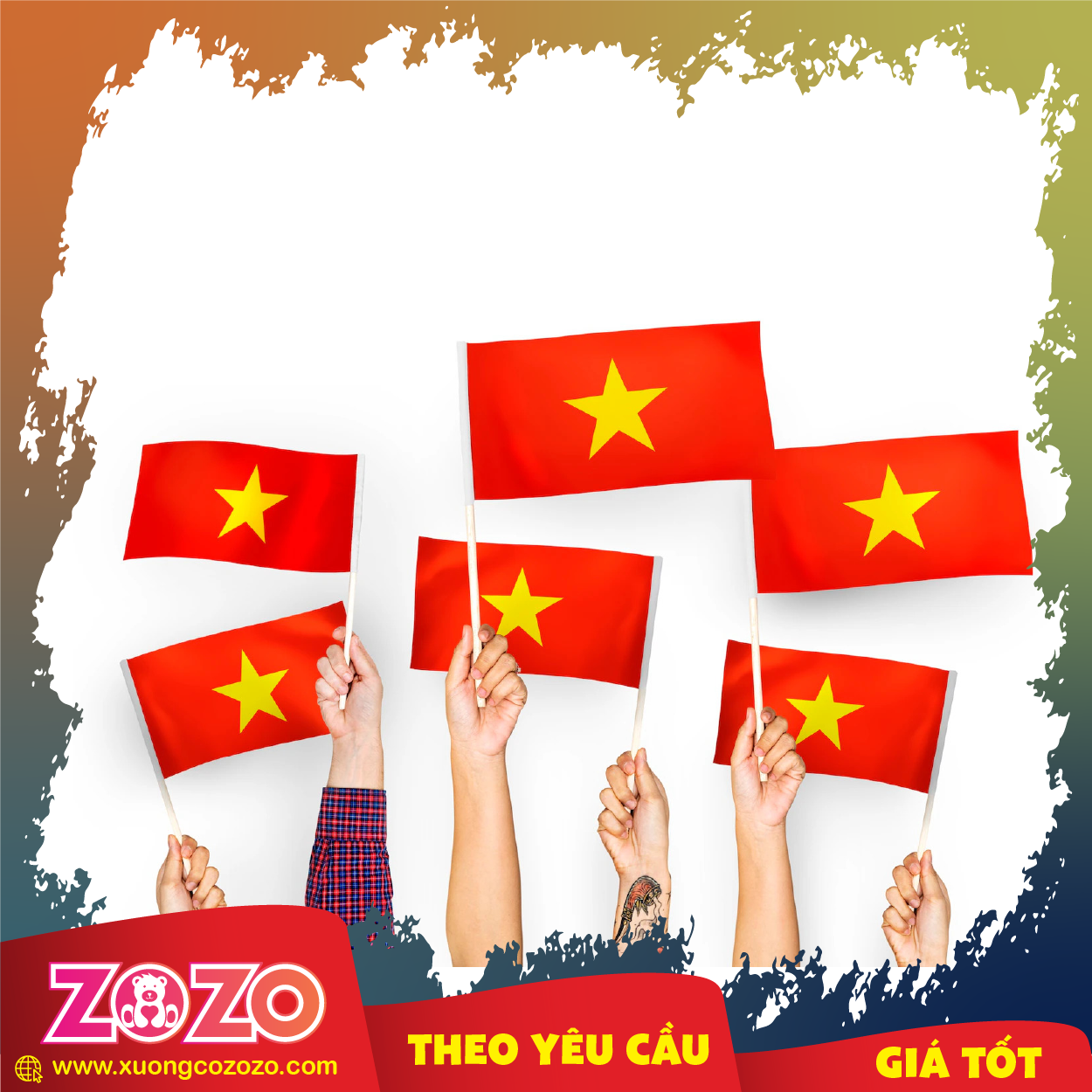 Cờ cầm tay giá rẻ