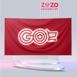 Cờ in logo siêu thị Go