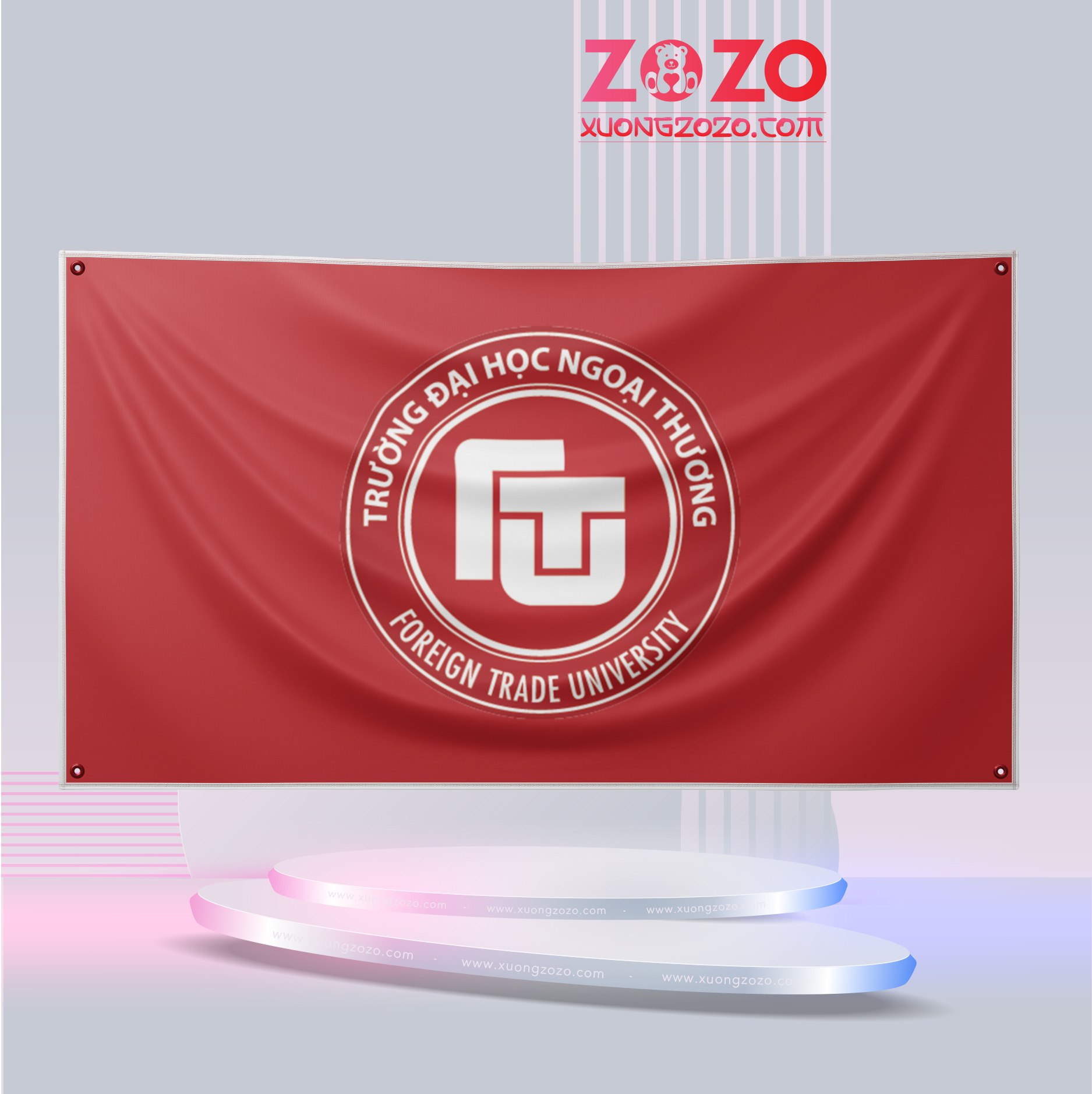 Cờ in logo trường học