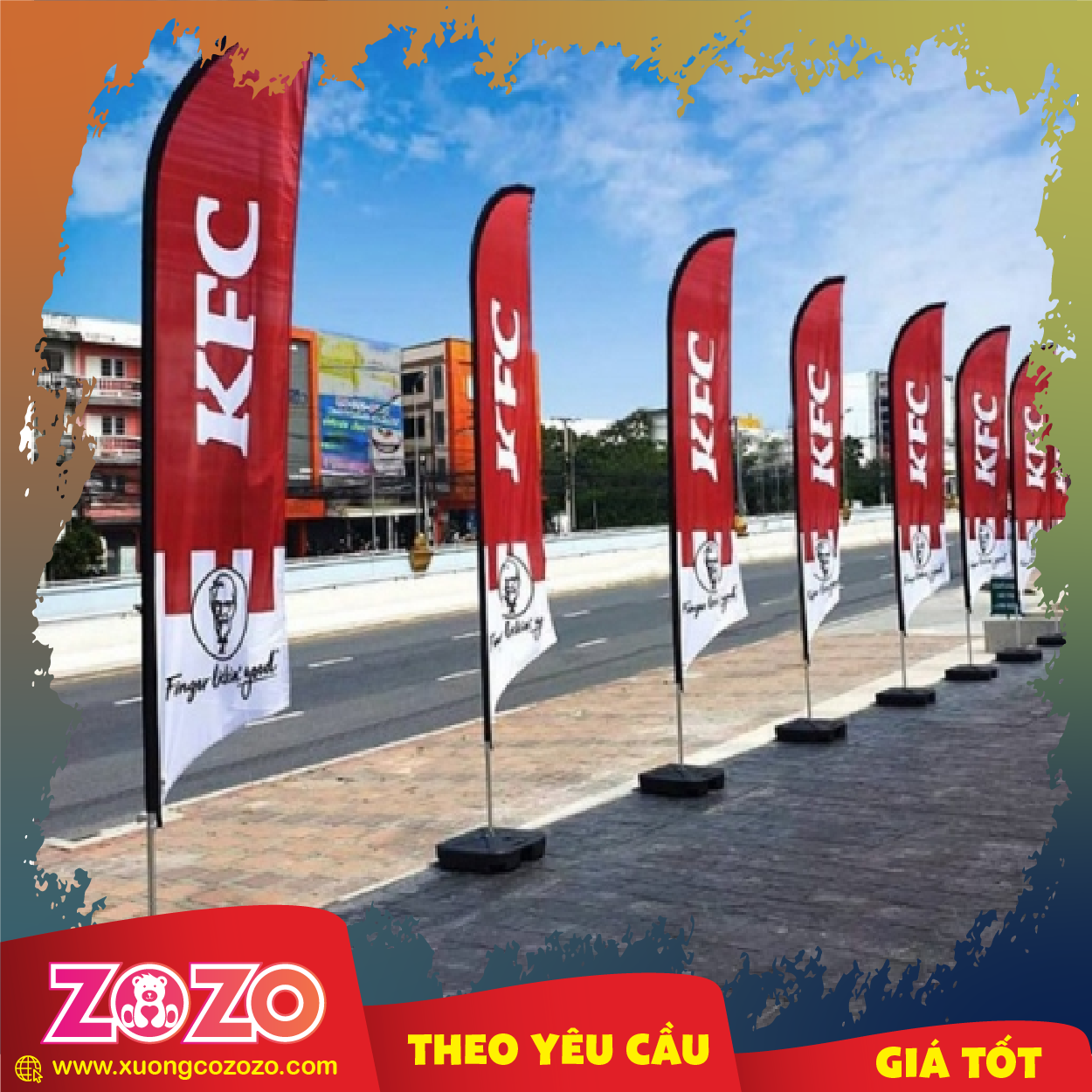 May cờ phướn theo yêu cầu