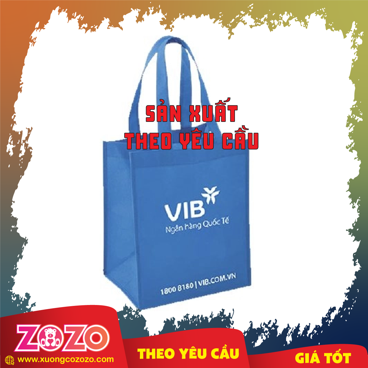 Túi vải không dệt in logo thương hiệu