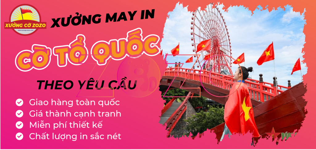 Địa điểm bán cờ Việt Nam giá rẻ, chất lượng, đáng tin cậy tại HCM 1 Xuong may co to quoc